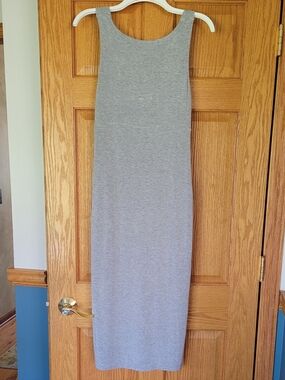 Athleta Santorini 2019 Heather Gray Sleeveless Midi Modal Tank Dress